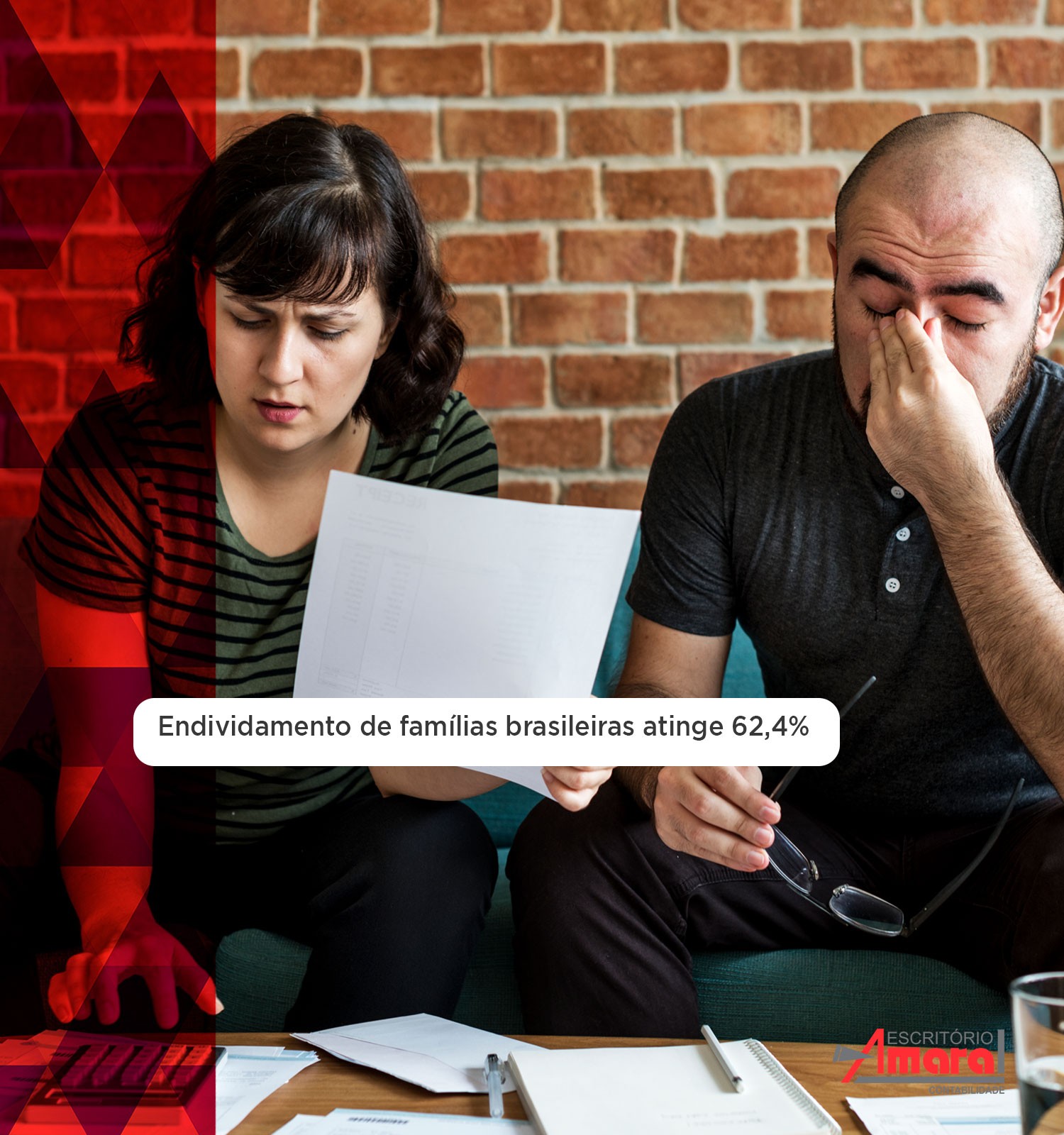 Endividamento de famílias brasileiras atinge 62,4%